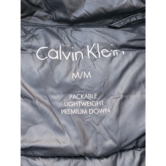 Calvin Klein Packable Parka Down Puffer Coat Jacket Black Women's Medium Winter - Picture 6 of 7